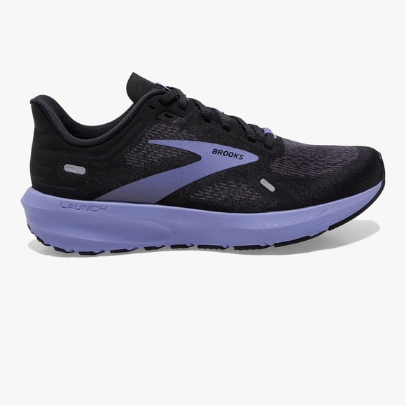 BROOKS WOMEN’S LAUNCH GTS 9 SUPPORTIVE RUNNING SHOE - BLACK/EBONY/PURPLE - - Picture 1 of 11